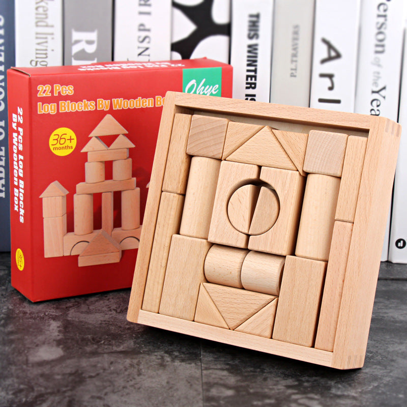 Children's Wooden Boxed Beech Blocks