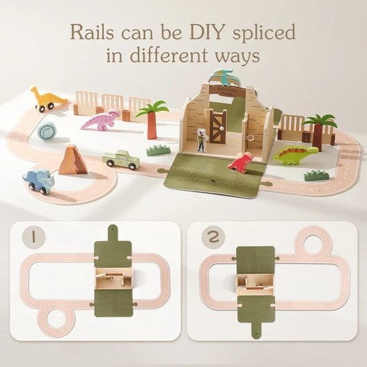 Wooden Dinosaur Set