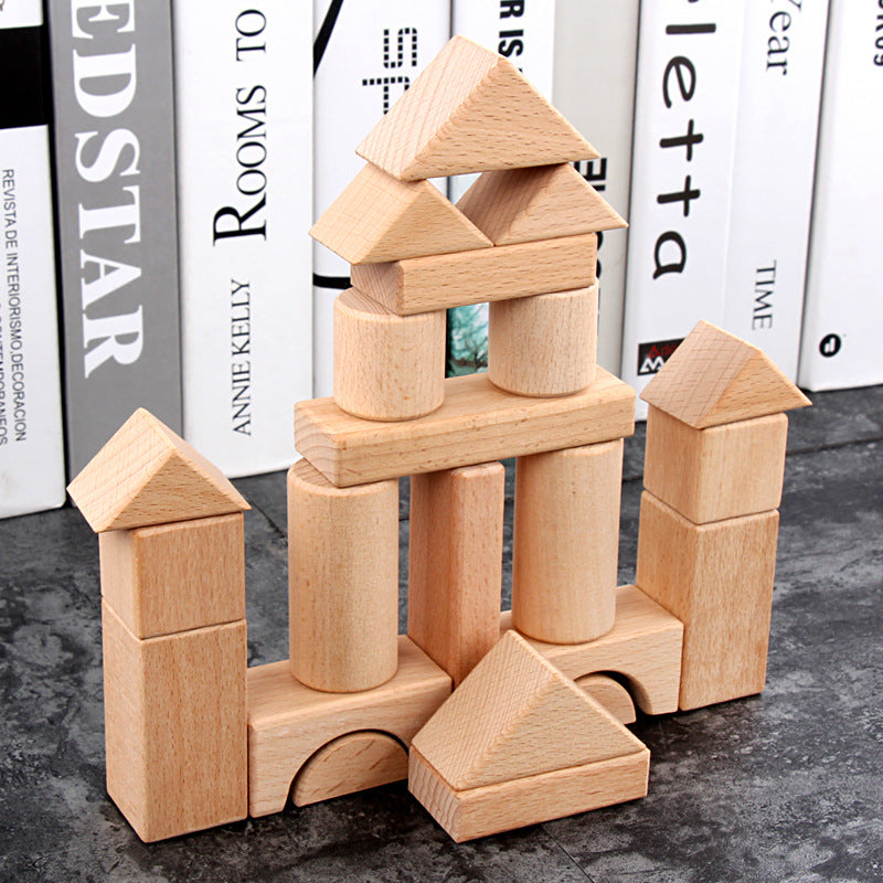 Children's Wooden Boxed Beech Blocks