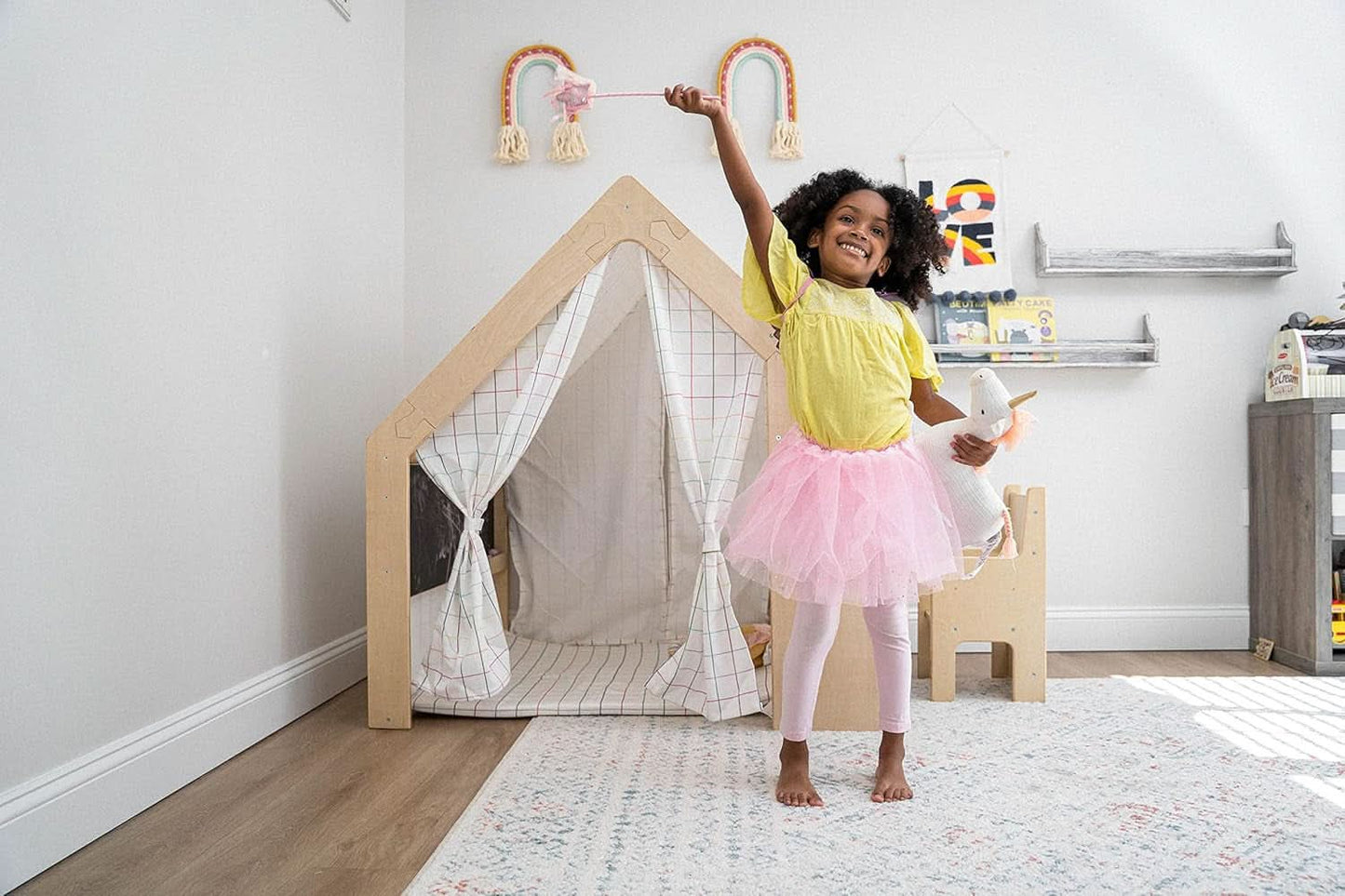 Wooden  5 In 1 Large Playhouse Windowpane