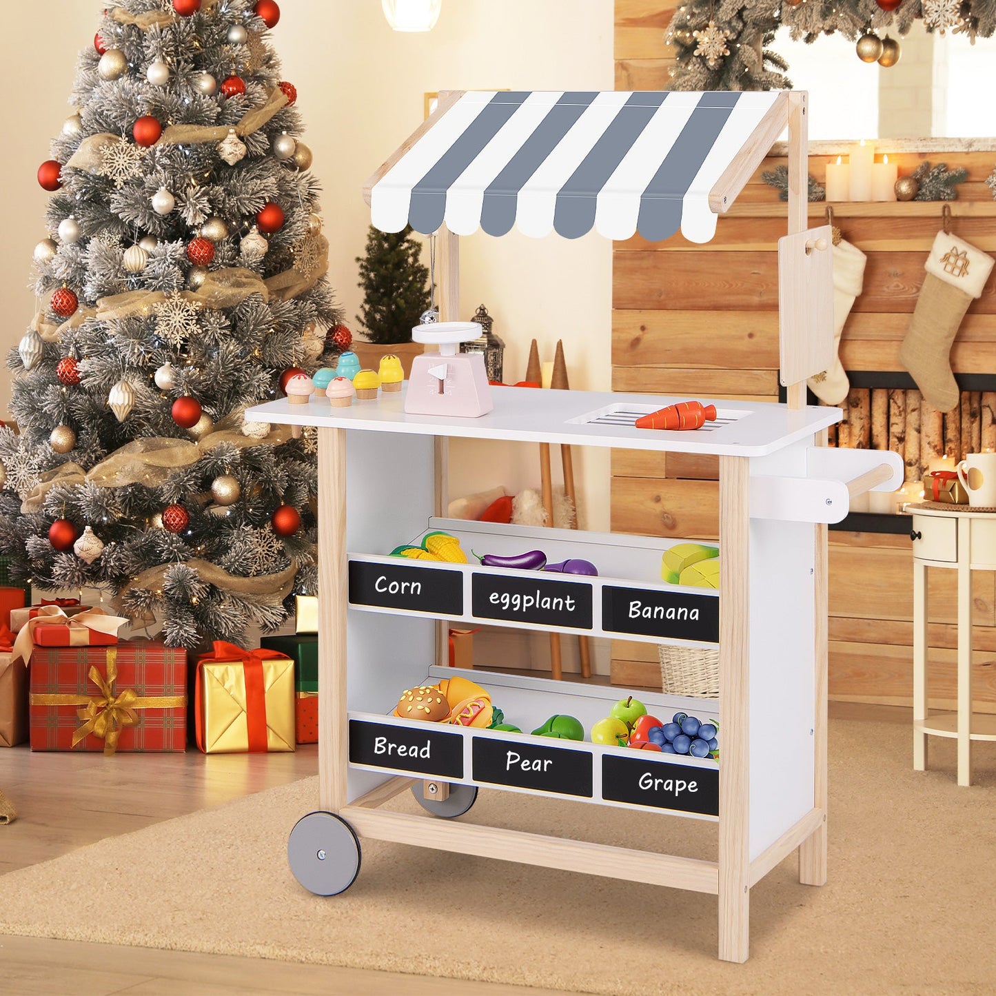 Kids Wooden Ice Cream Cart