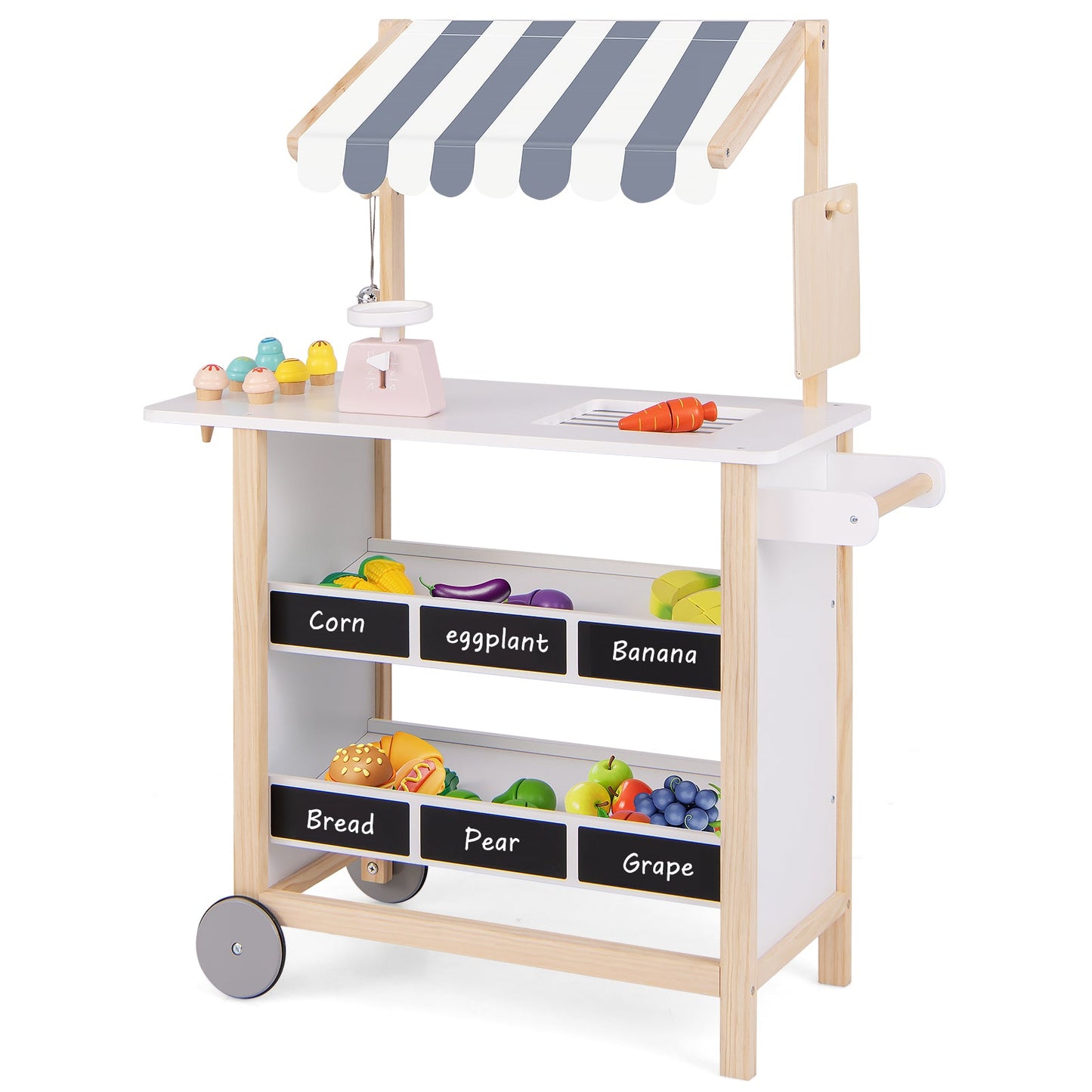 Kids Wooden Ice Cream Cart