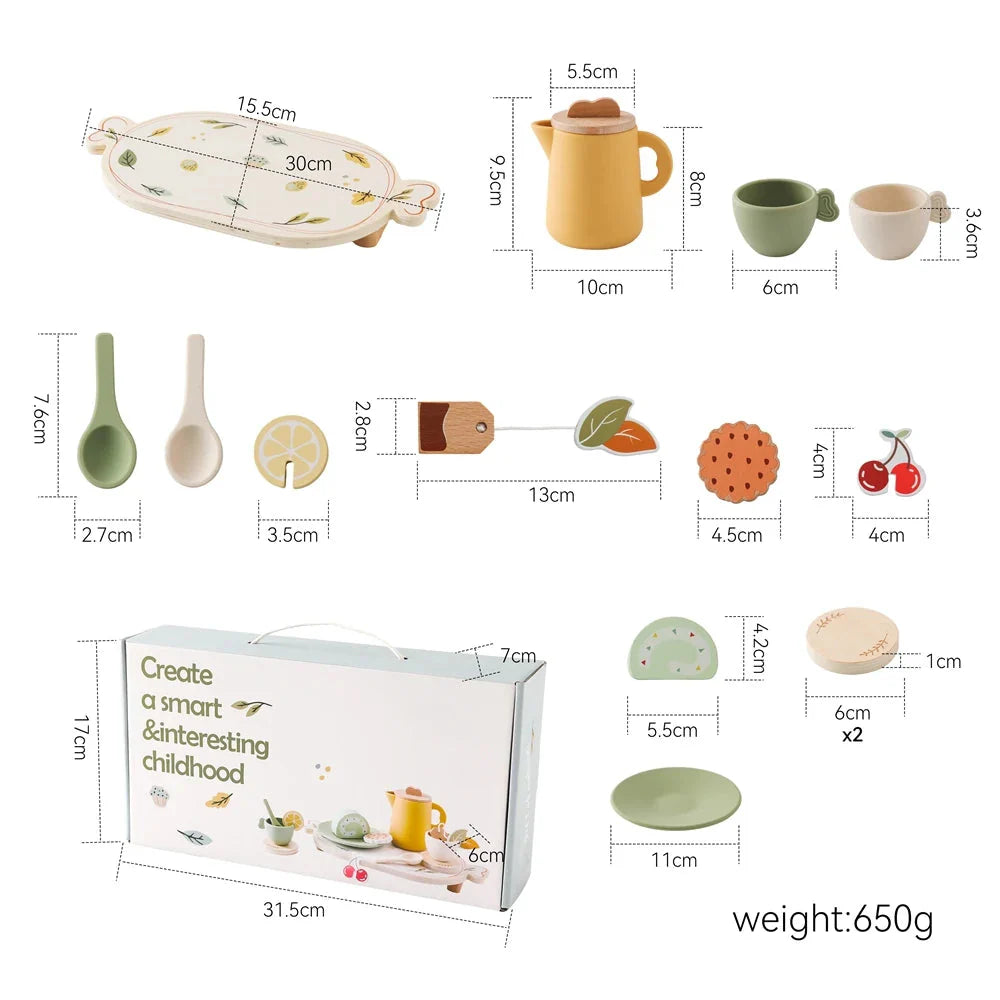 Wooden Teapot Tea Set – Pretend Play Toy