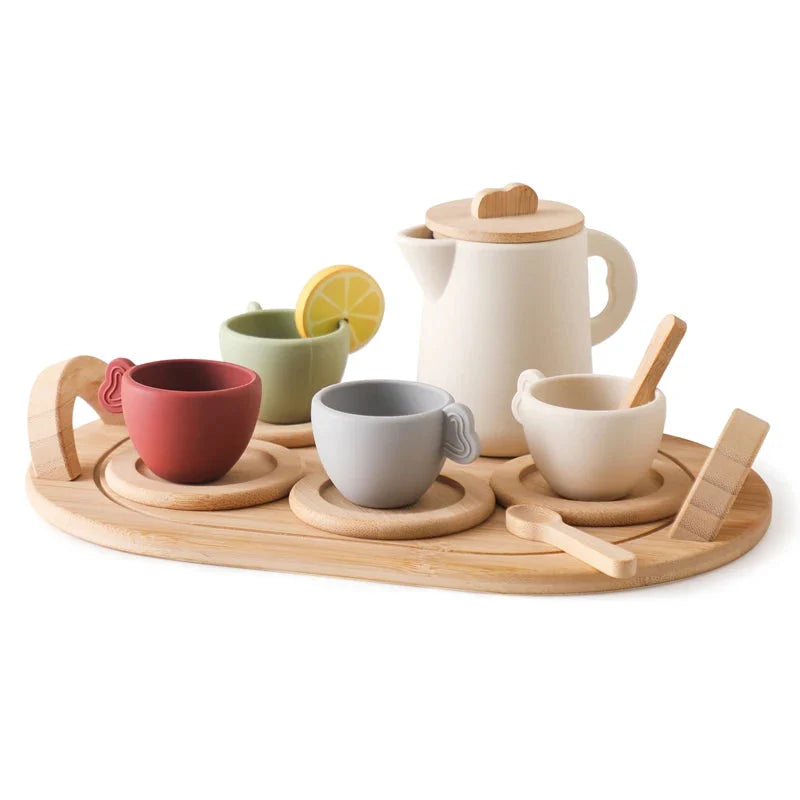 Wooden Teapot Tea Set – Pretend Play Toy
