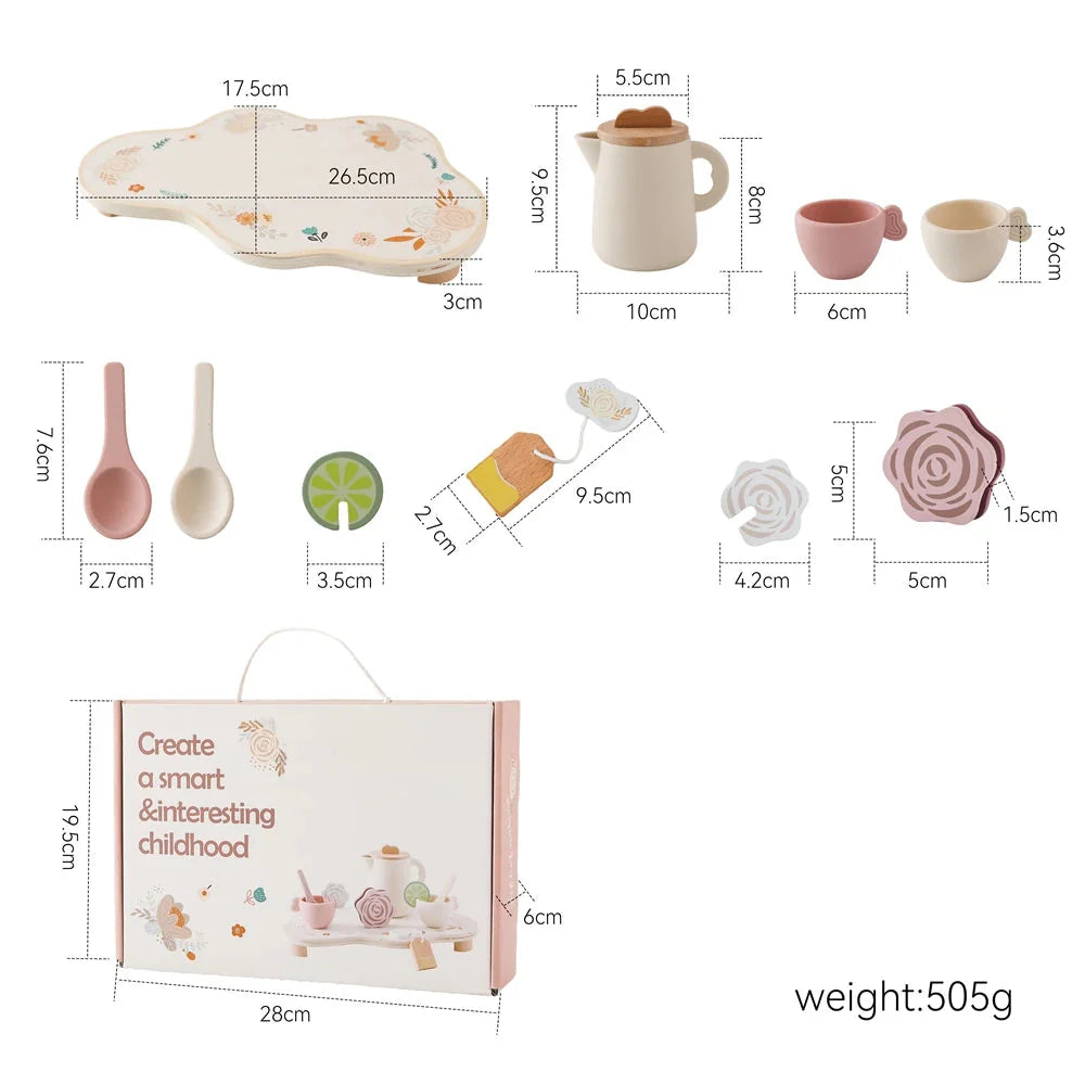 Wooden Teapot Tea Set – Pretend Play Toy