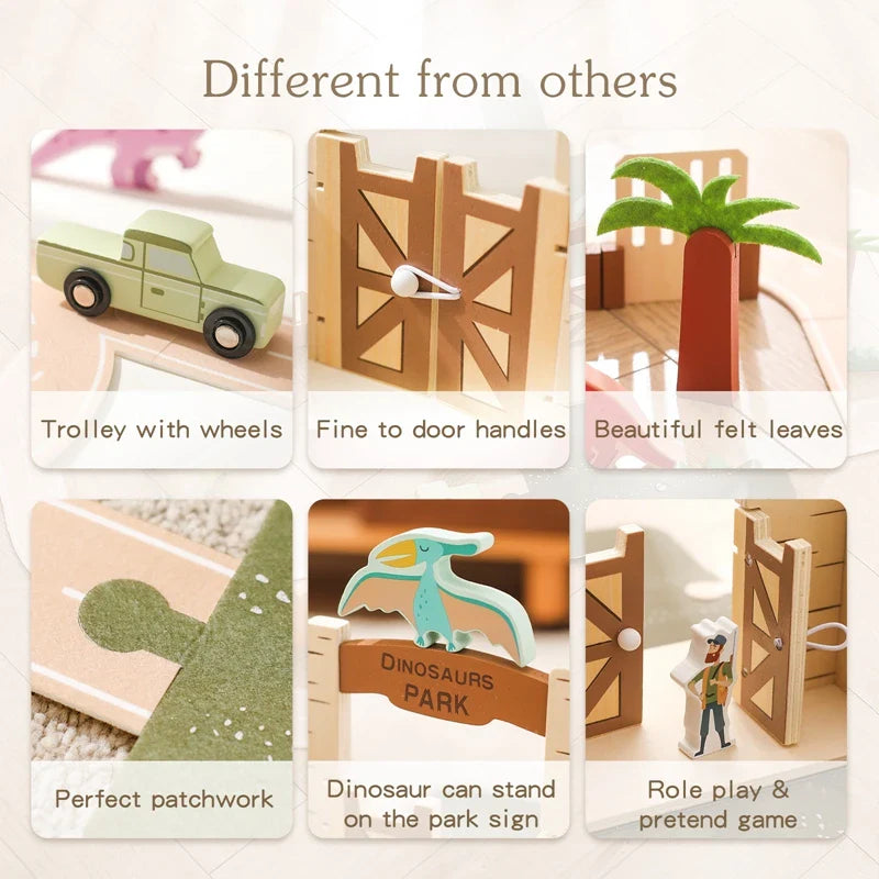 Wooden Dinosaur Set