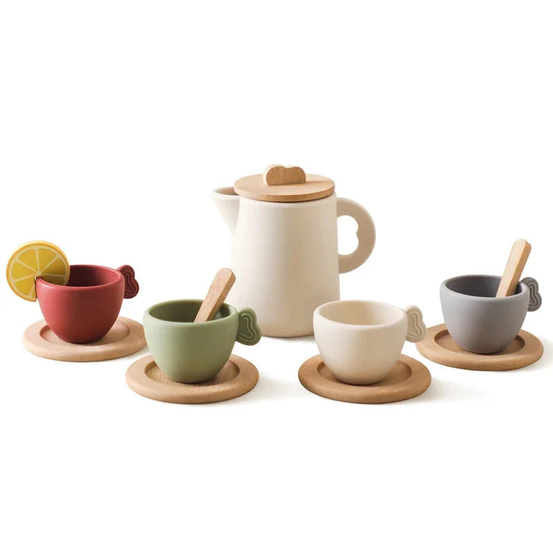 Wooden Teapot Tea Set – Pretend Play Toy
