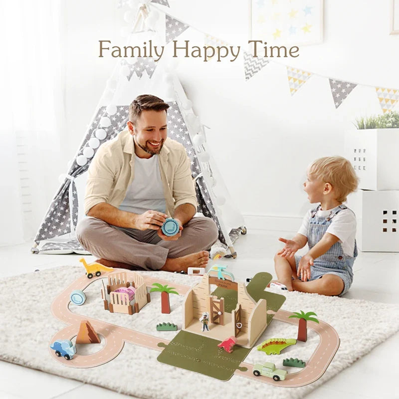 Wooden Dinosaur Set