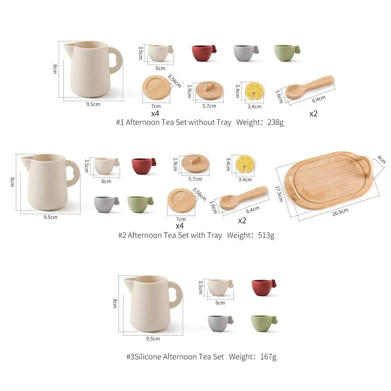 Wooden Teapot Tea Set – Pretend Play Toy
