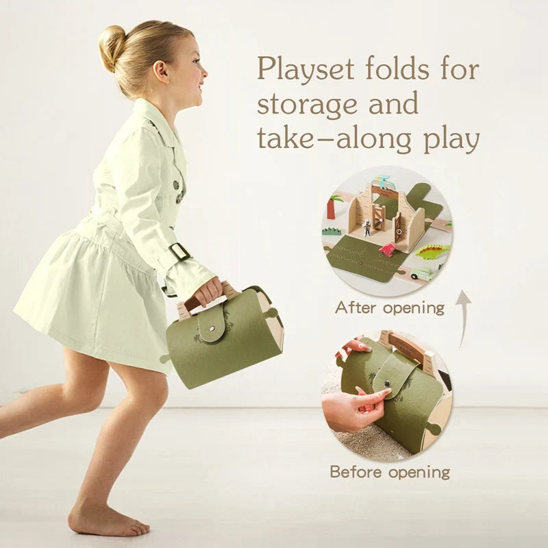 Wooden Dinosaur Set
